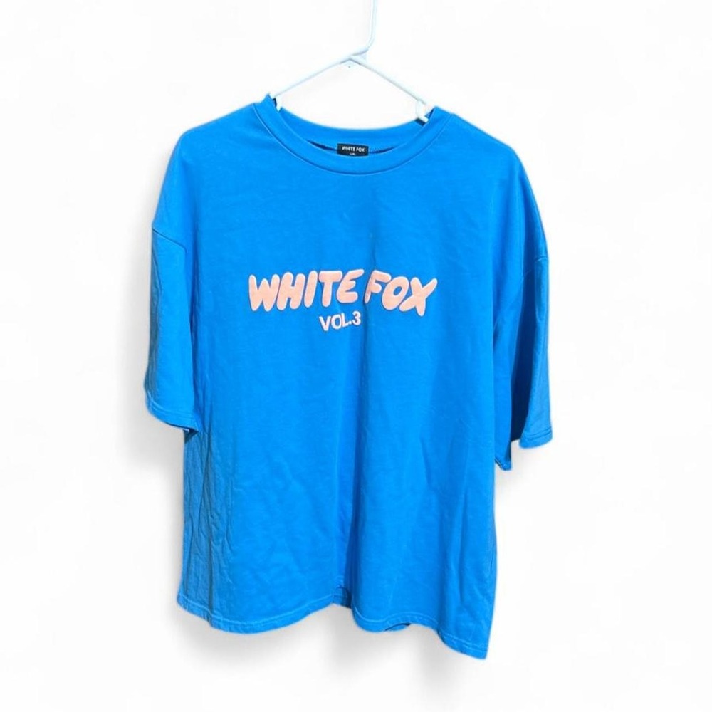 White Fox Offstage Oversized Tee - Blue - L